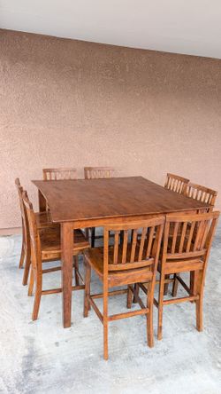 Counter height 8 chair dining set