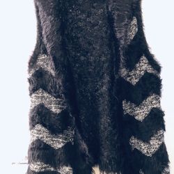 August Silk brand size L long Black vest