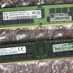 SK/Hynix / Kingston 64GB 2Rx4 PC4-3200AA-RB2-14 DDR4 ECC 3200Mhz Server Memory RDIMM