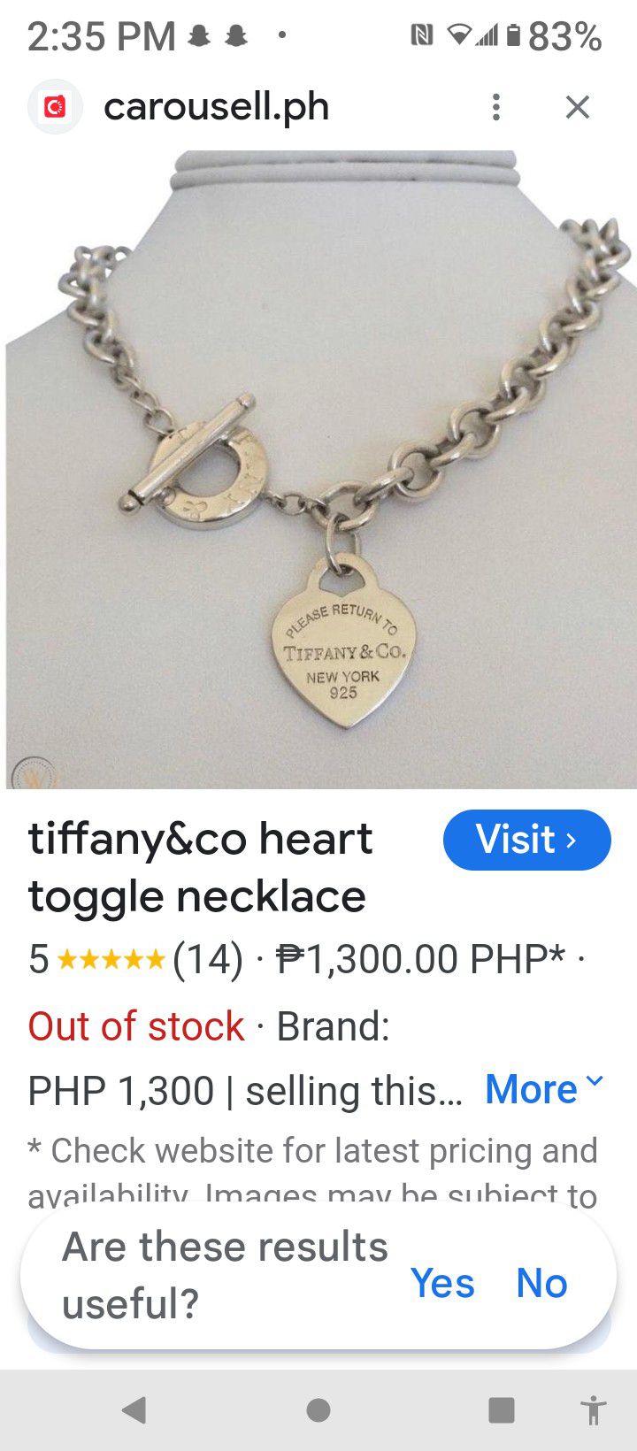 Tiffany&Co Heart necklace