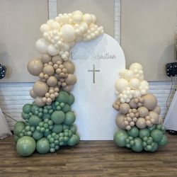 Bautizo Decorations , Balloon Garland , Backdrops 