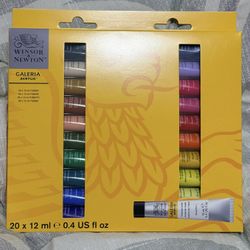 Winsor & Newton Galeria Acrylic Paint Set 20x12ml Tubes Multicolor