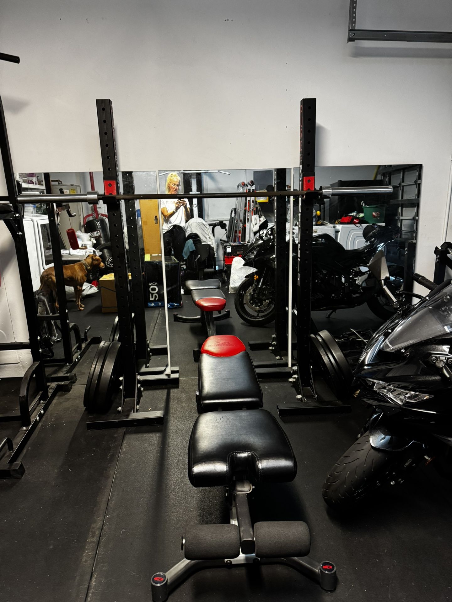 True Strength Adjustable Squat Rack Bench Combo