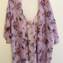 Ru Juju Kimono with Beautiful Pink Motif