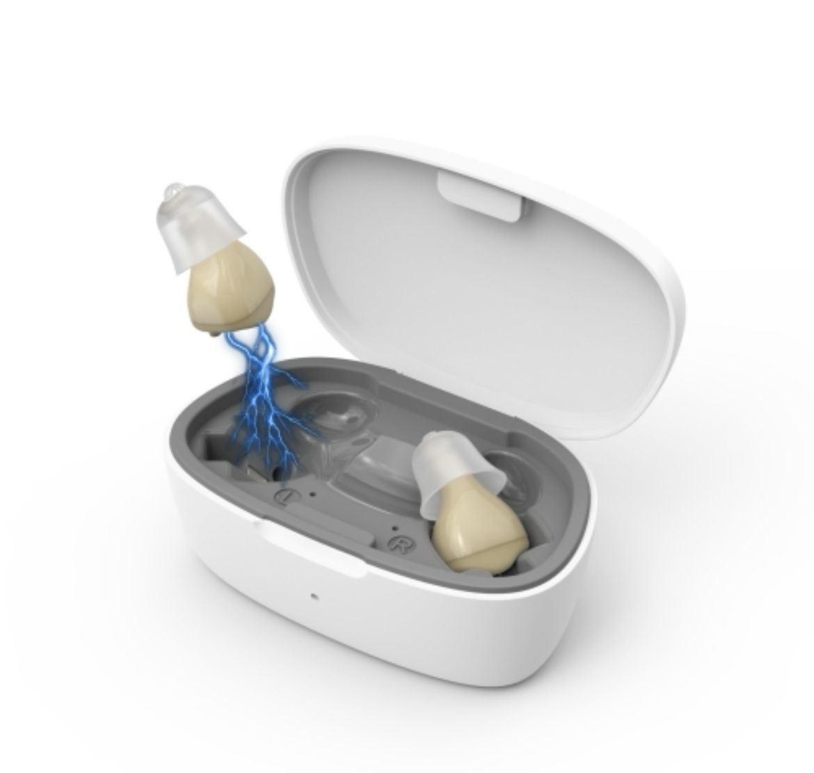Z-68 In-ear TWS Invisible Hearing Aid Digital Sound Amplifier with Charging Box(Skin Color)