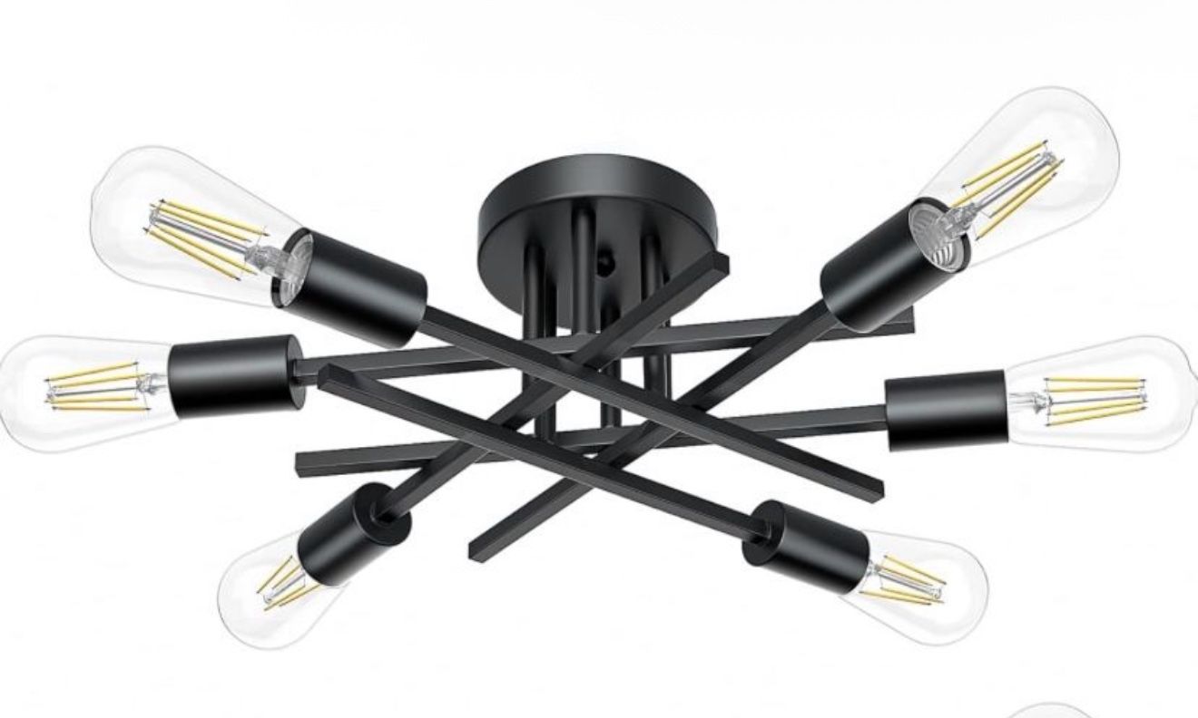 6-Light Semi Flush Mount Ceiling Light Fixture,