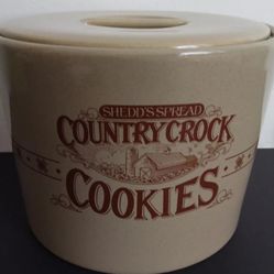 Ceramic Country Crock Cookie Jar Rare