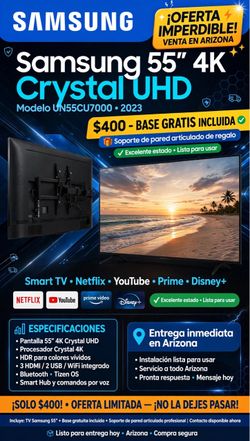 SAMSUNG 55" 4K Crystal UHD -