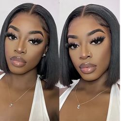 Wear And Go Glueless Bob Wig 10 Inch 5*5 180 Density.