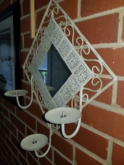 Beautiful metal candle holder and mirrors