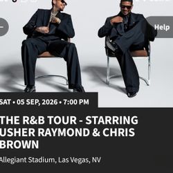 2 Tickets  The R&B Tour - Usher Chris Brown