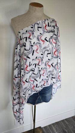 Abstract Print Loose Blouse