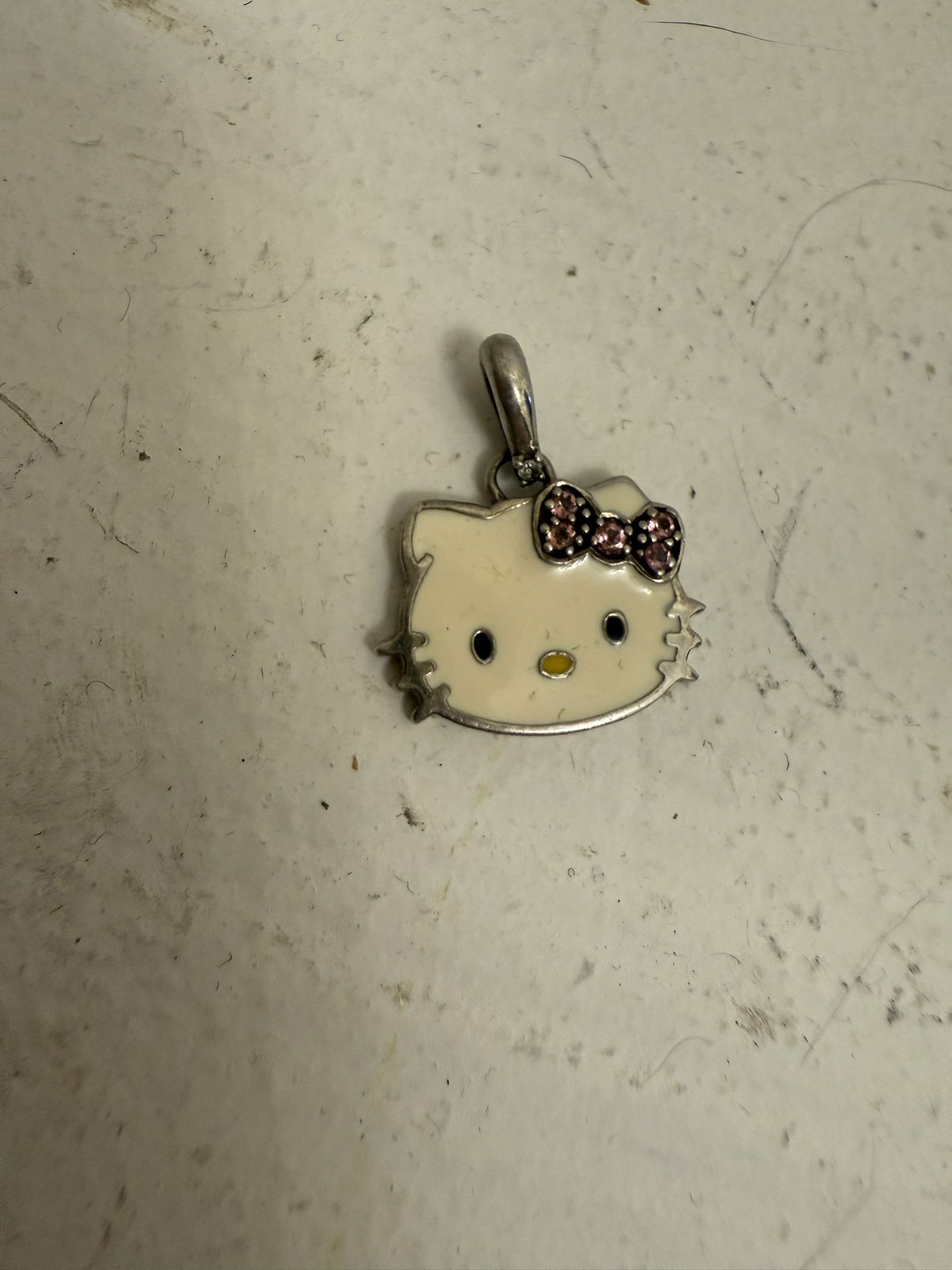 Hello Kitty Sterling Silver And Enamel Charm