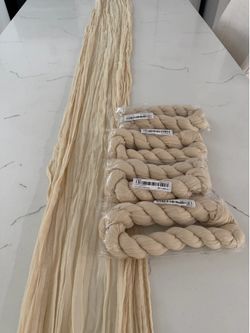 5 Beige Cheesecloths/Table Runners 10ft
