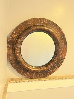 Pottery Barn Natural Cherry Tree Bark Framed Wall Mirror