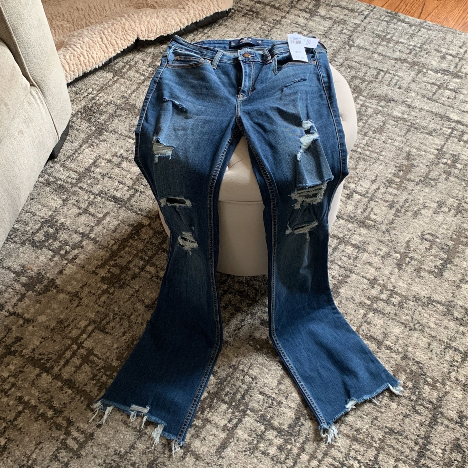 Hollister Womens Stretch Flared Jeans