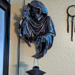 Vintage Grim Reaper Hanging Candle Lantern