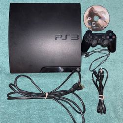 SONY PLAYSTATION 3 PS3 CONSOLE WITH VIDEO GAME & CONTROLLER