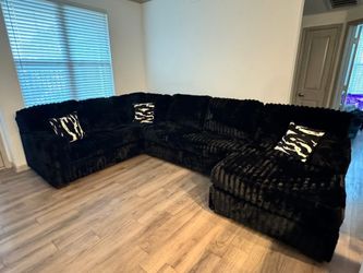 Sectional sofa oversize black on sale for: