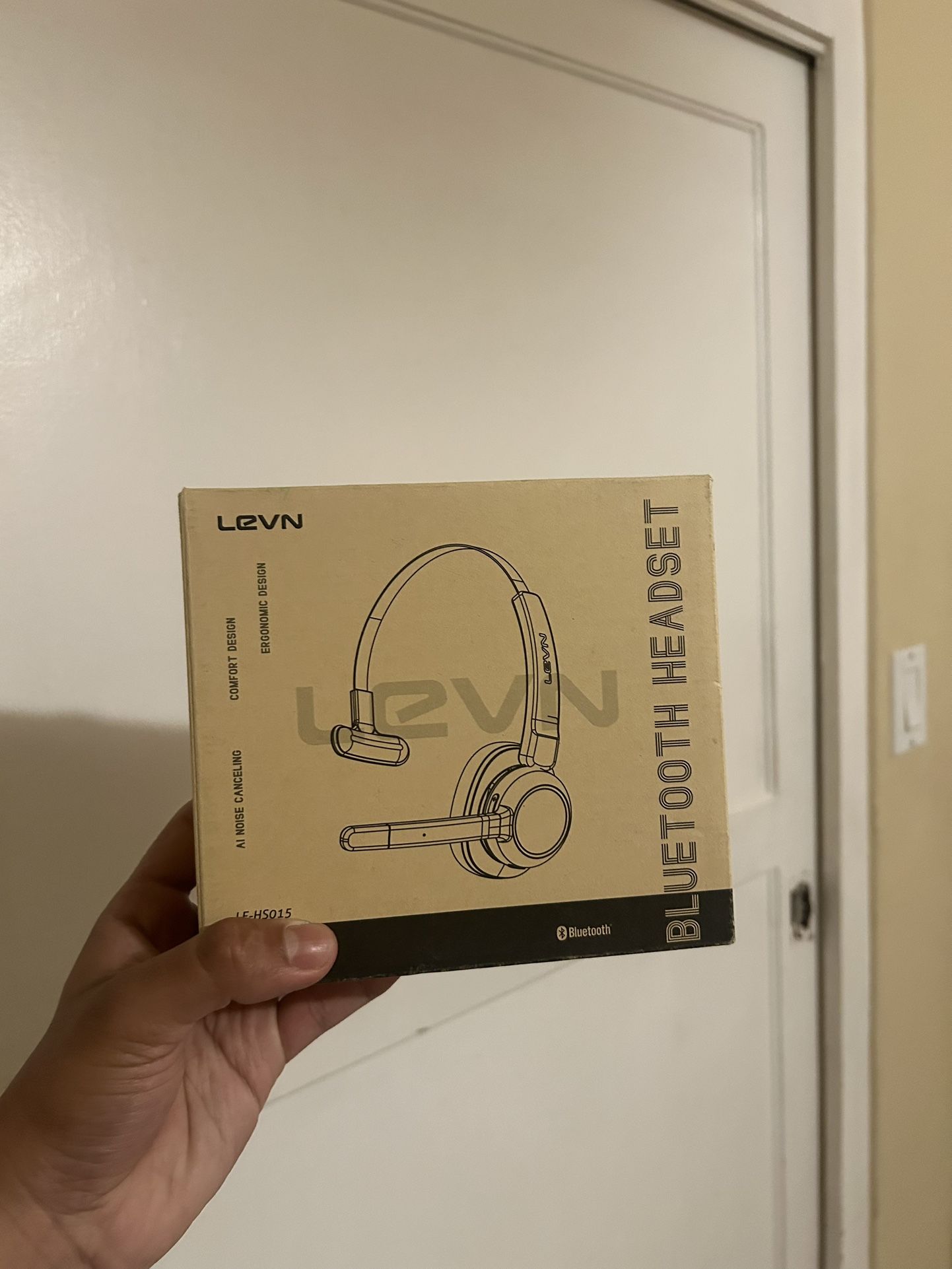 LEVN Bluetooth Headset – Noise Cancelling Mic for Work Calls