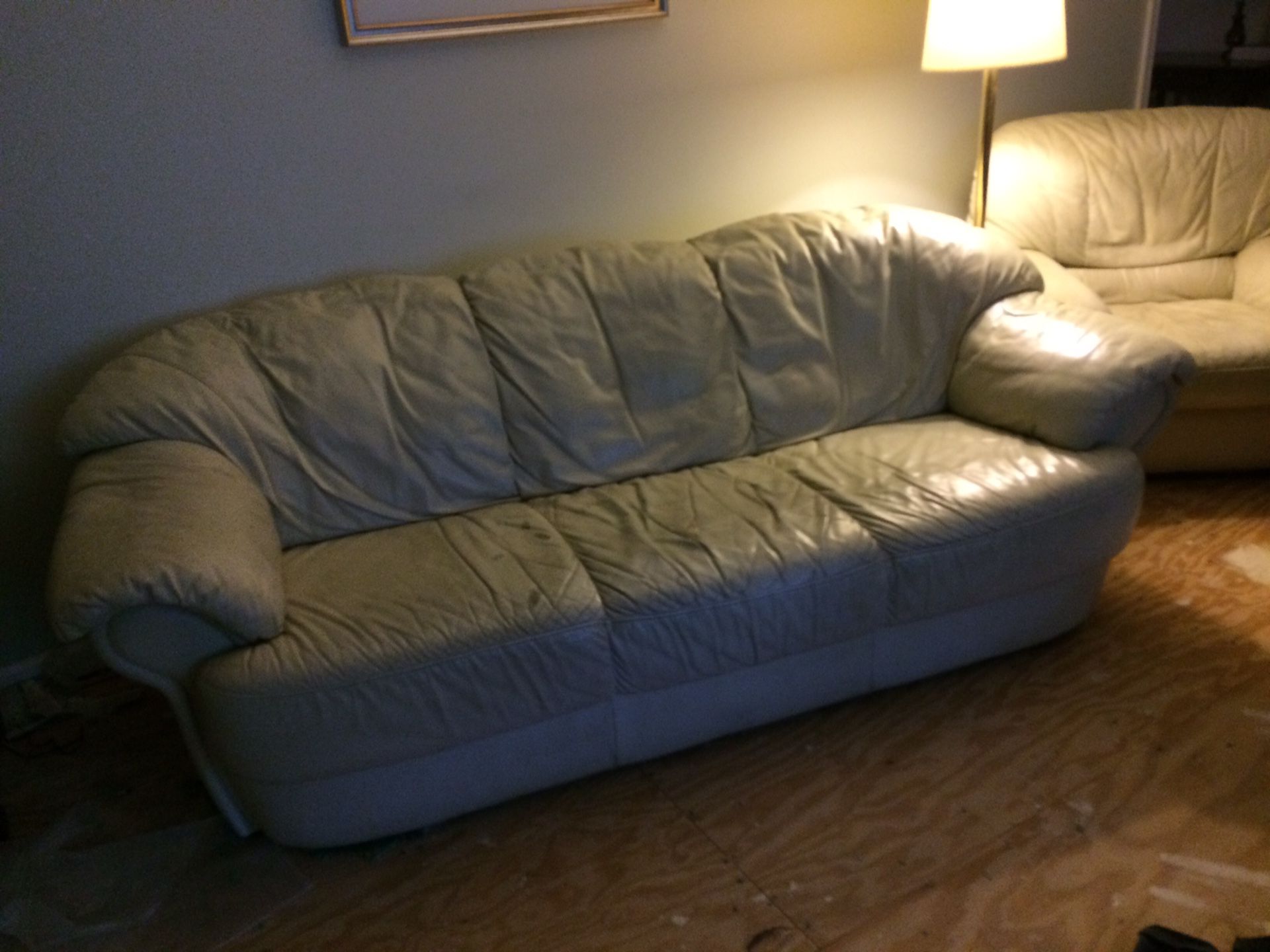 Free - sturdy and comfortable well made leather used sofa and chair