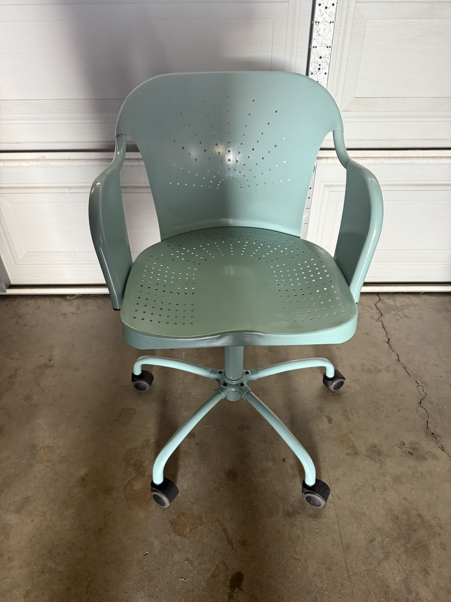 Metal Turquoise IKEA Swivel Office Chair