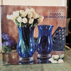 European Glass Hurricanes (Glass Vases)
