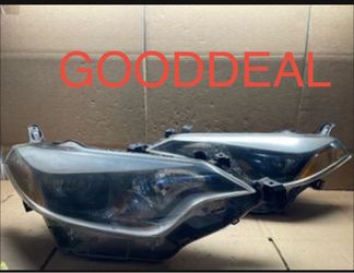 #OH167 *DAMAGED* 2014-2016 Toyota Corolla LED Headlight Pair