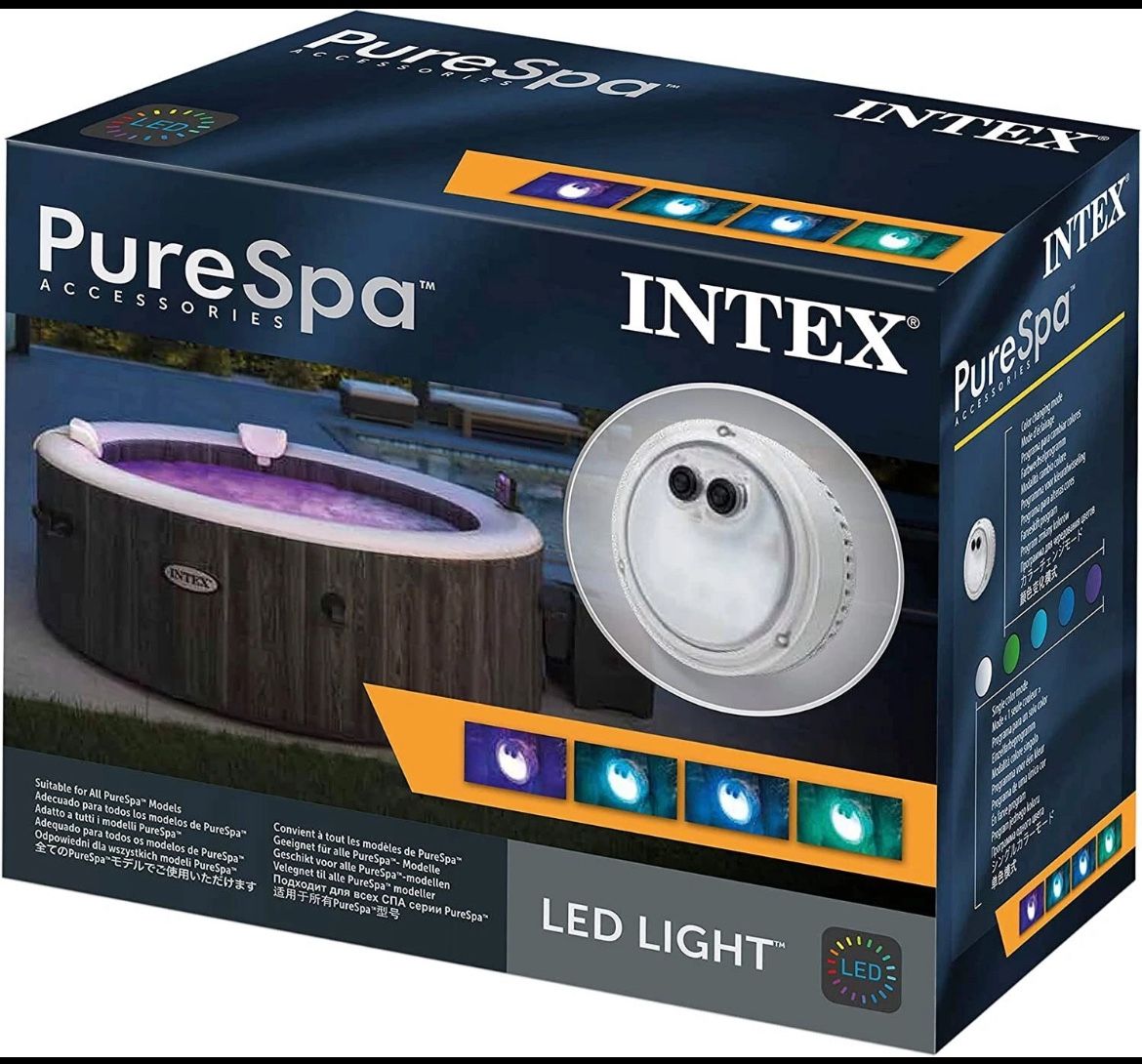 Intex PureSpa Multi-Colored Battery LED Light for Bubble Spa