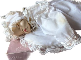 Vintage Crowne Fine Porcelain Musical Baby Doll