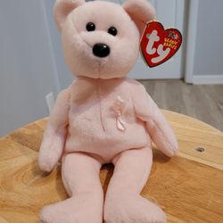 Ty Beanie Baby - Cure Bear Pink 9"