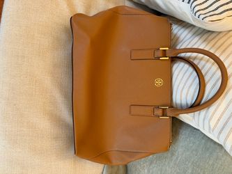 Tory Burch Tan Saffiano Leather Satchel