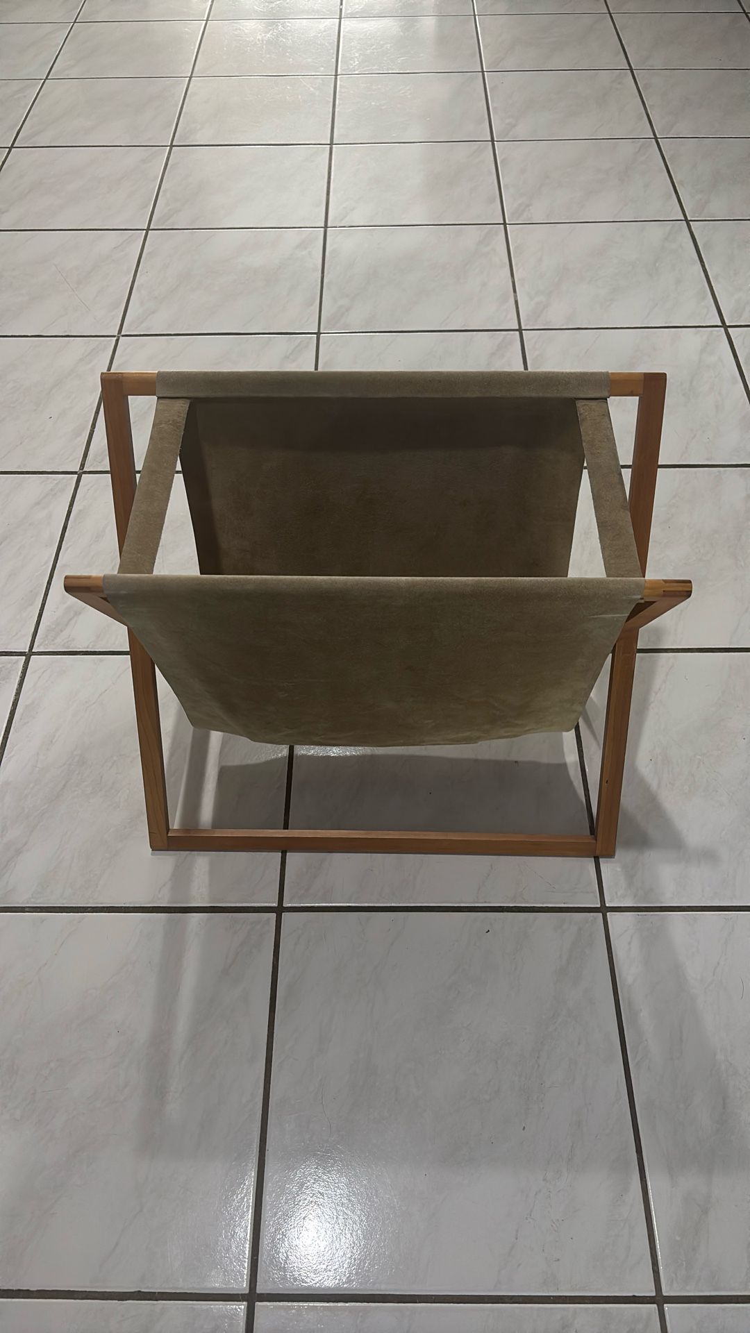 Suede Magazine Rack