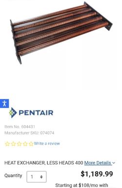 Pentair Heat Exchanger 400 NT