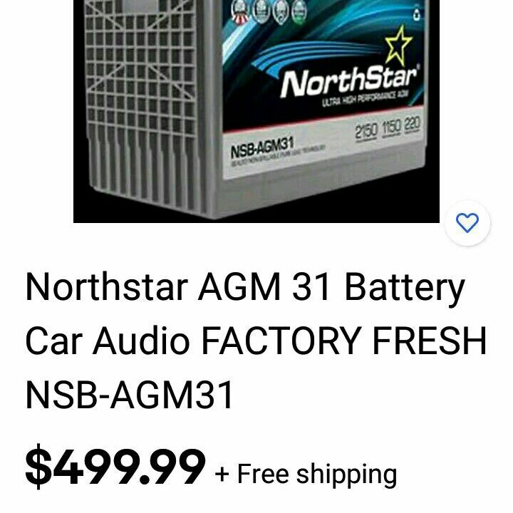 2021 Northstar AGM battery AGM 31
