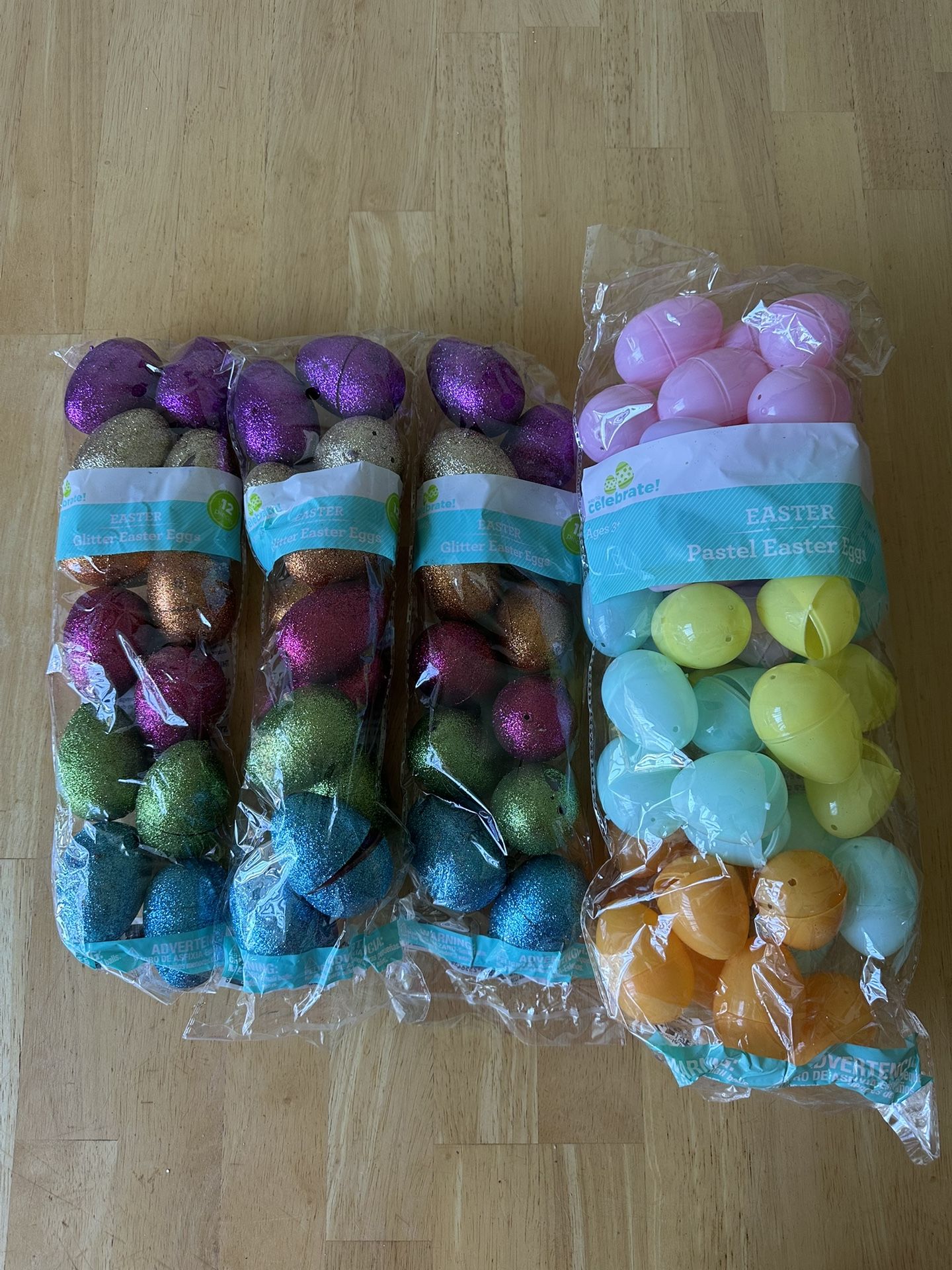 Easter Plastic Eggs – Glitter & Pastel – Great for Crafts or Egg Hunts!