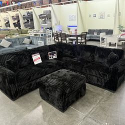 New Black Sectional 
