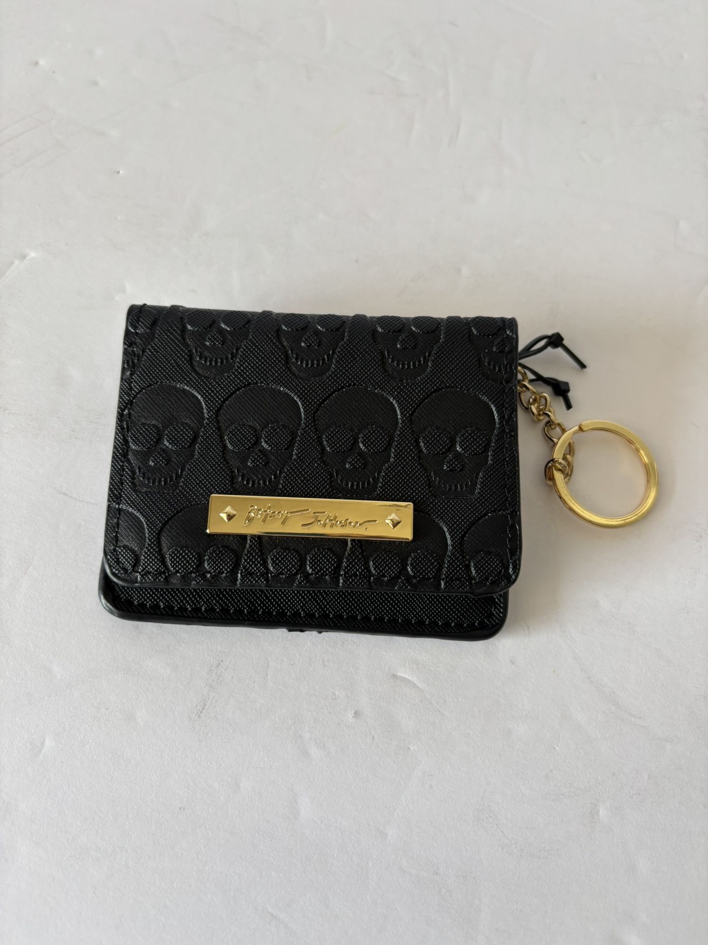 Betsey Johnson Skull Mini Keychain Wallet