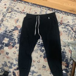 Men’s Black Polo Sweatpants Size LARGE