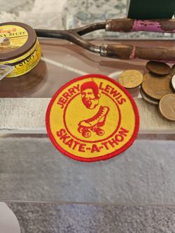 Vintage Roller Skating Patch Jerry Lewis Skate A Thon

