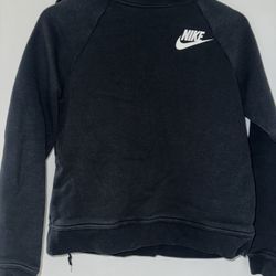 Nike Black Pullover Hoodie Small Classic Swoosh Logo Sweatshirt