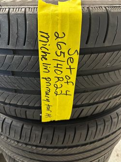 Set of 4 tires 265/40r22 Michelin primacy tour as good condition $225