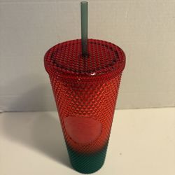 Disney Park 2022 50th Anniversary Christmas  Mickey Studded Starbucks Tumbler 24