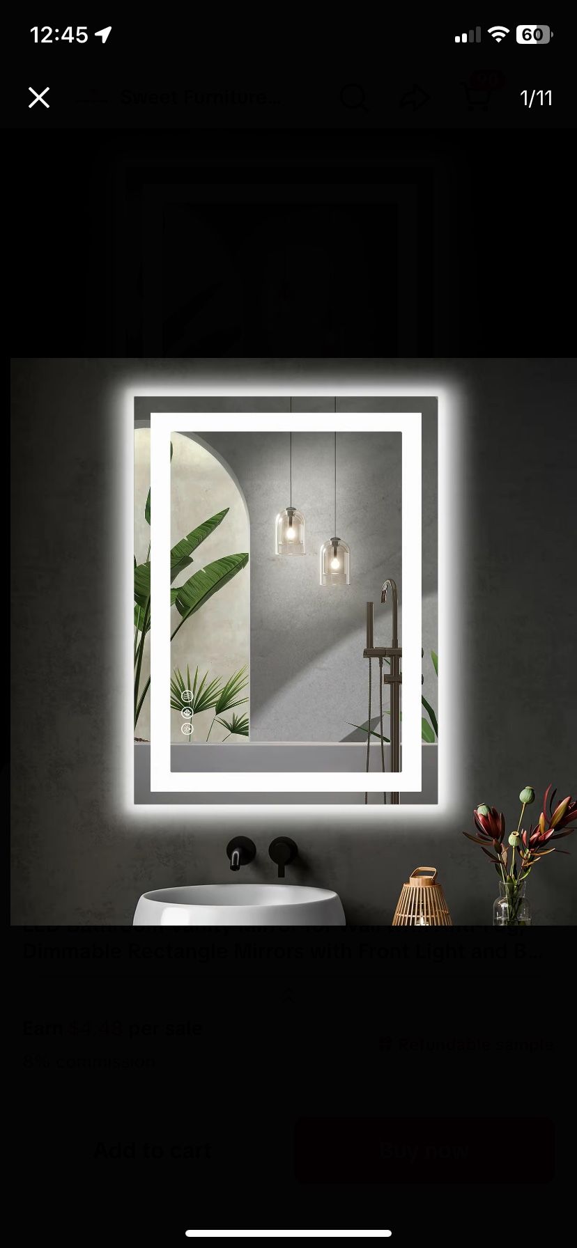 Anti Fog Bathroom Mirror