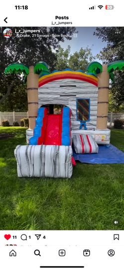 Tropical Combo Slide Jumper