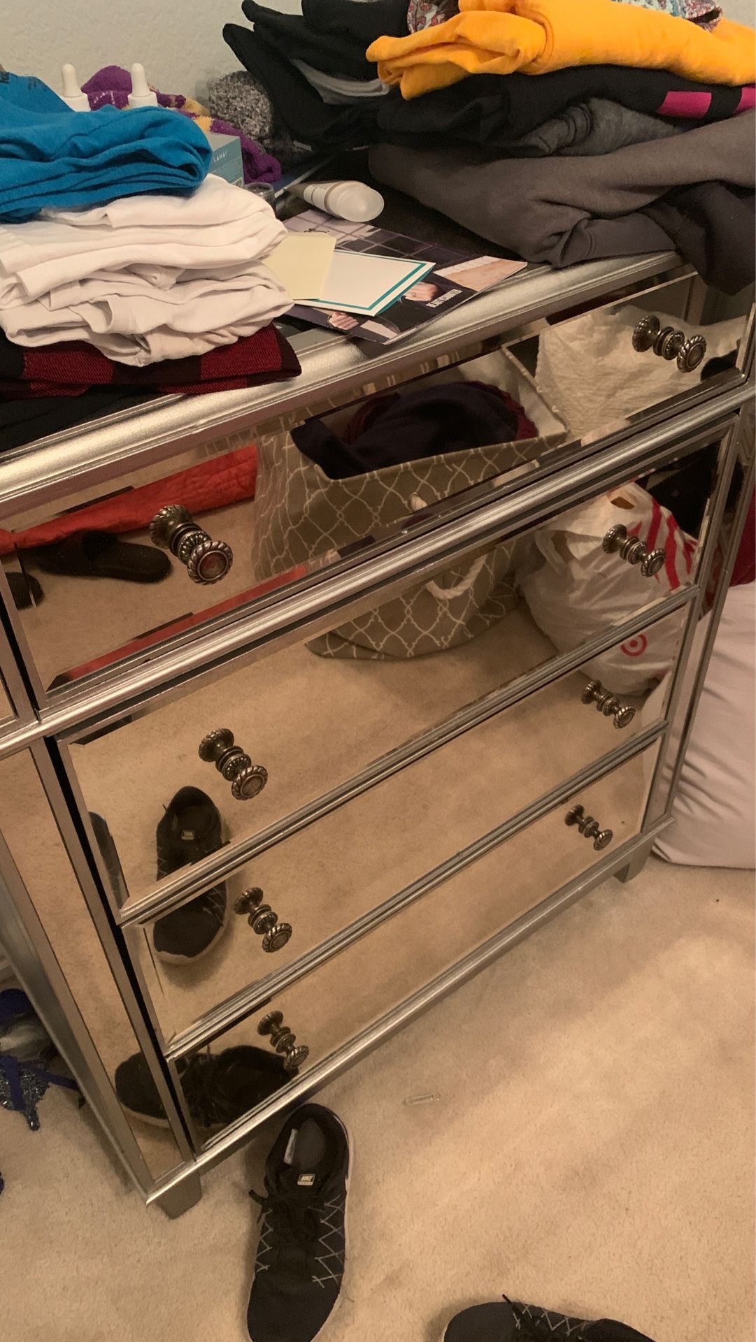 Pier 1 4-Drawer Mirrored Dresser