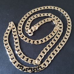 Gold Plated Curb Necklace Chain