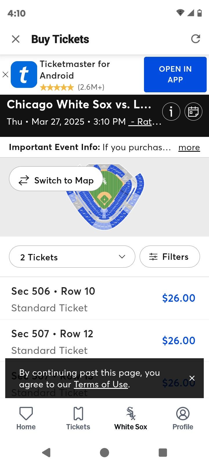 Sox Tickets