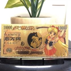24k Gold Plated Sailor Venus Banknote Sailor Moon
