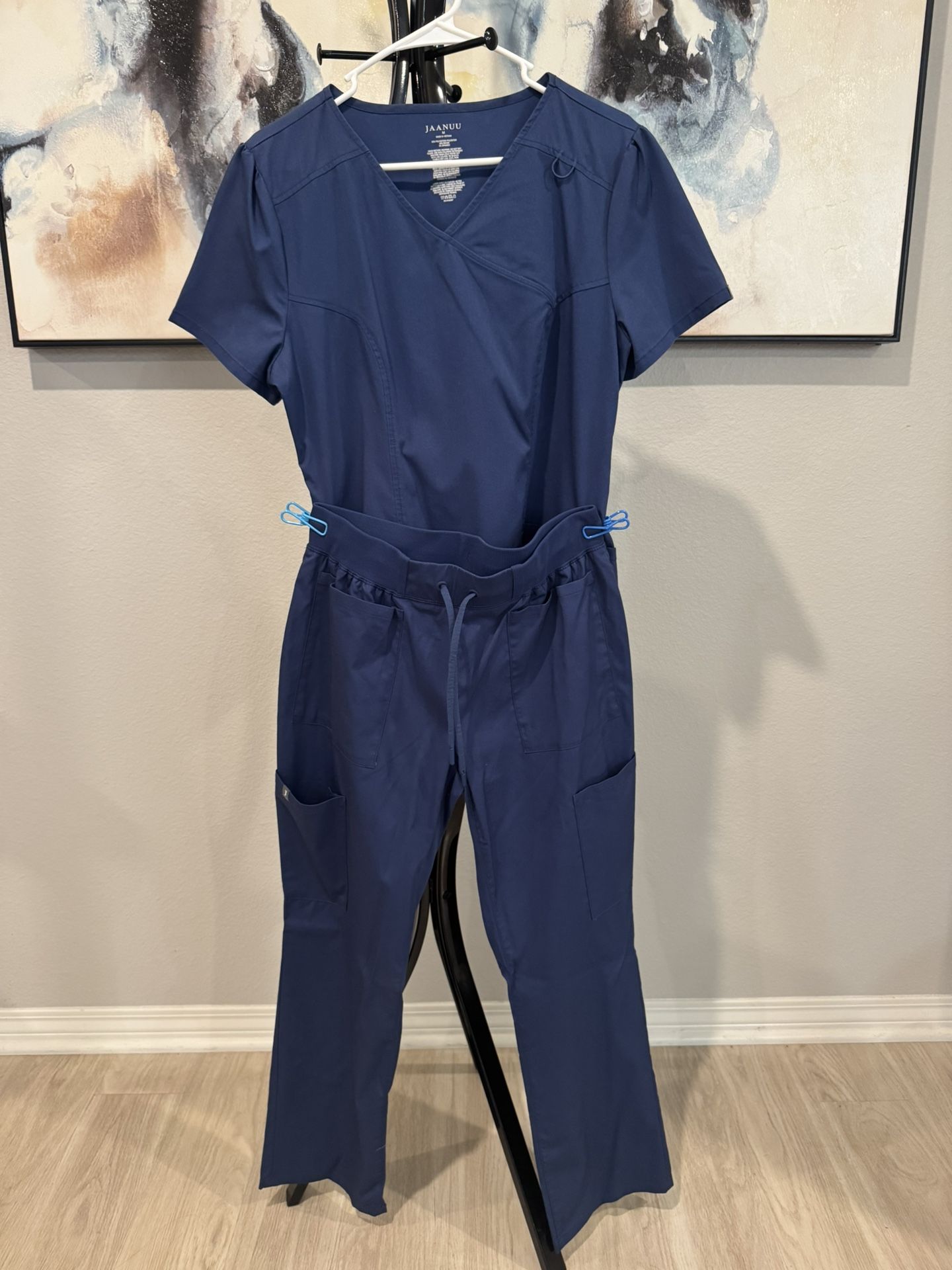 JAANUU Scrubs Top & Bottom Set